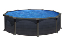 Pool Grafitgrå 17450 L Ø460 cm Swim & Fun